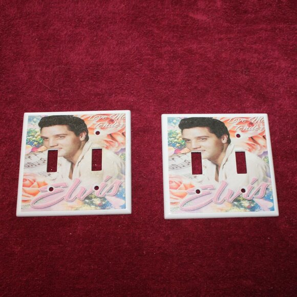 Decorative Light Switch Cover featuring Elvis Presley - Love me Tender -Set of 2 - Picture 1 of 2